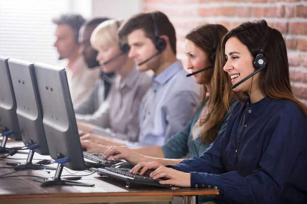 Call Center Group happy calling