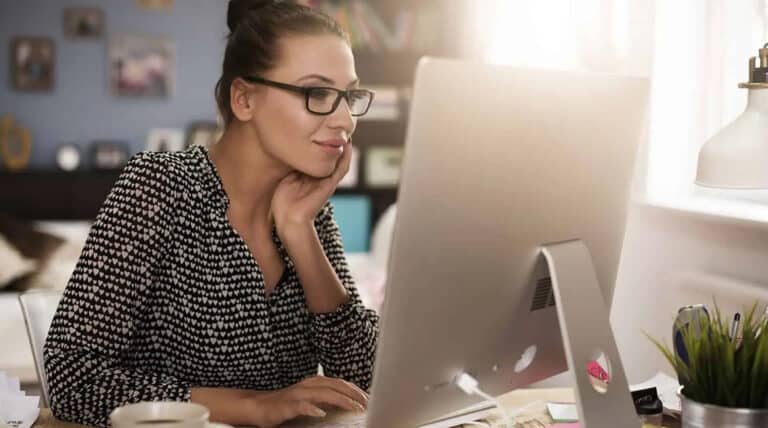 Girl on PC