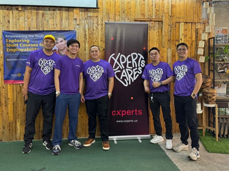 cxperts team at community event in partnership with Meralco Foundation Institute and Gawad Kalinga, providing livelihood training to empower communities with sustainable skills