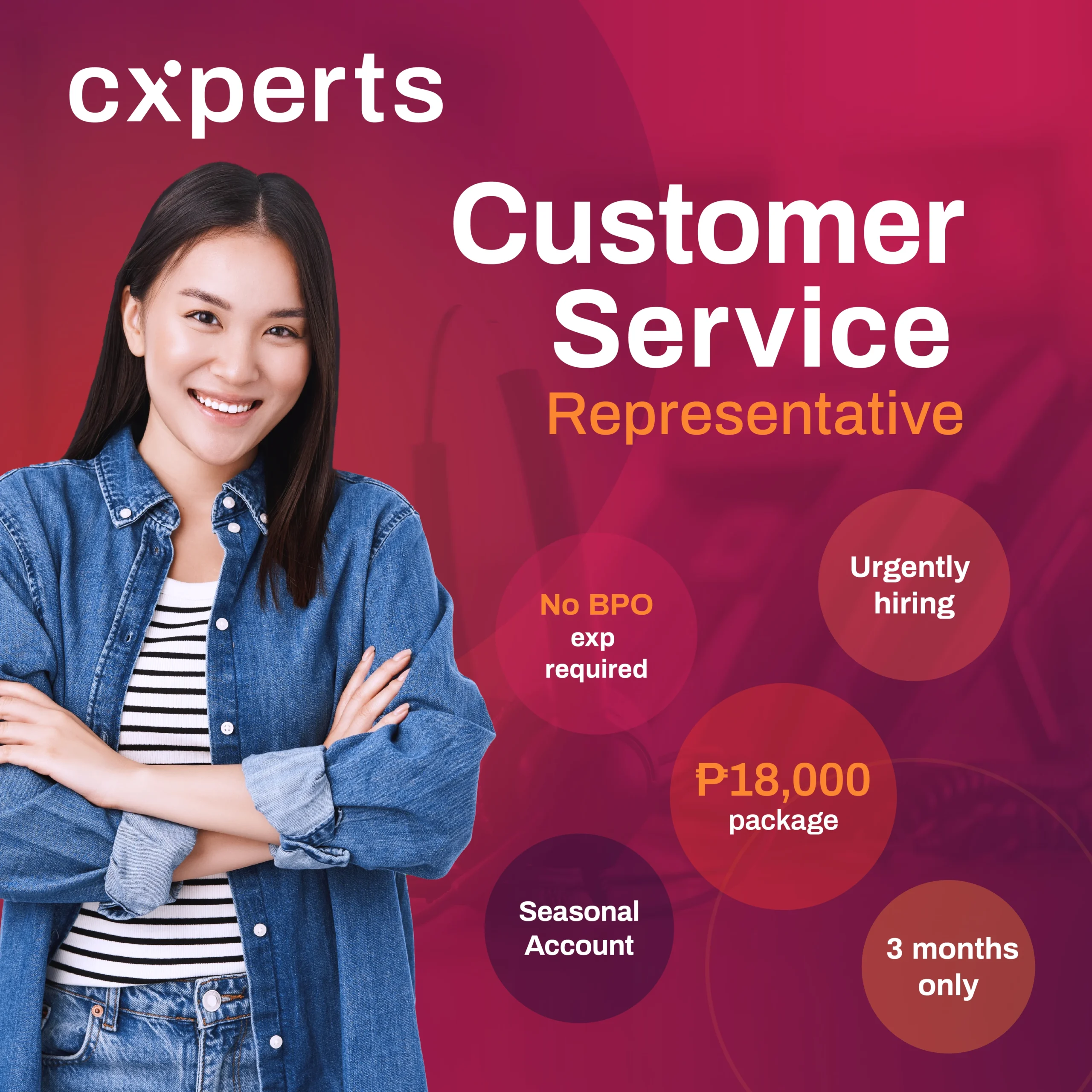 Customer Service Representative banner for cxperts