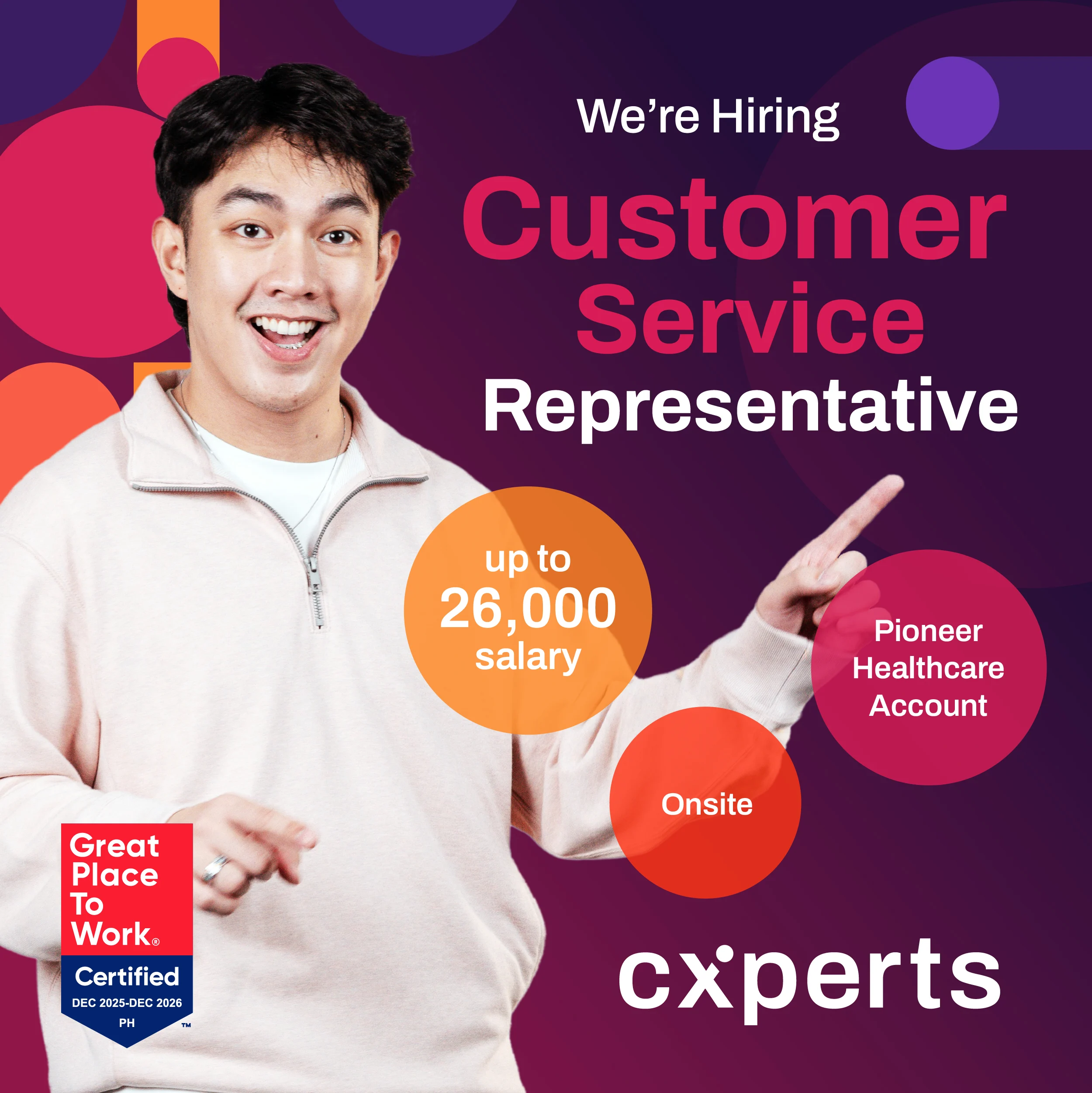 Customer Service Representative banner for cxperts
