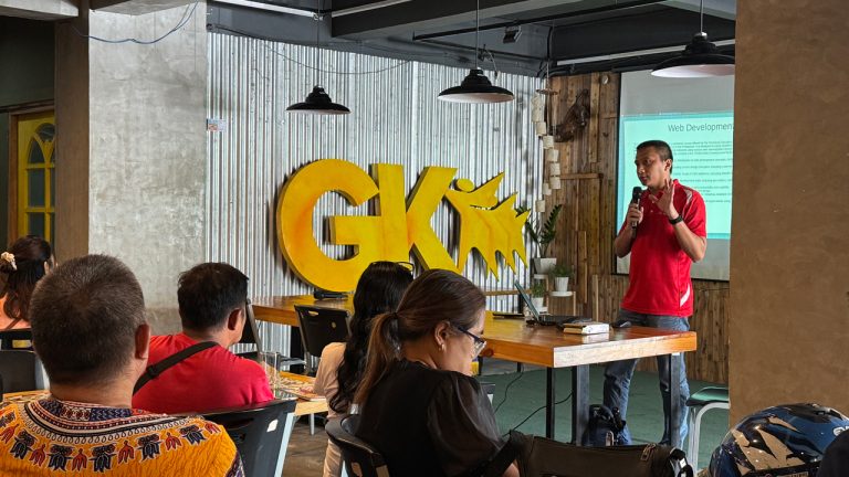 Community livelihood training session by cxperts at Gawad Kalinga, teaching web development skills to empower participants for sustainable employment opportunities