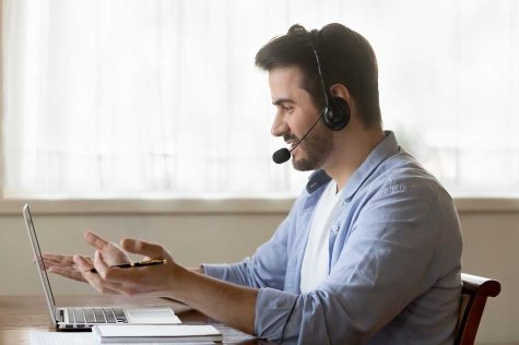 an image of a guy working from home